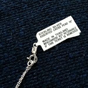 Sterling Silver Fancy Cross Necklace